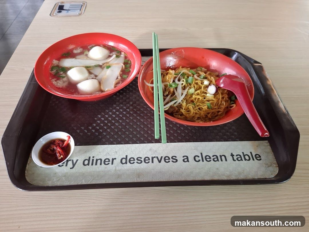 Noodle Meal on Tray
