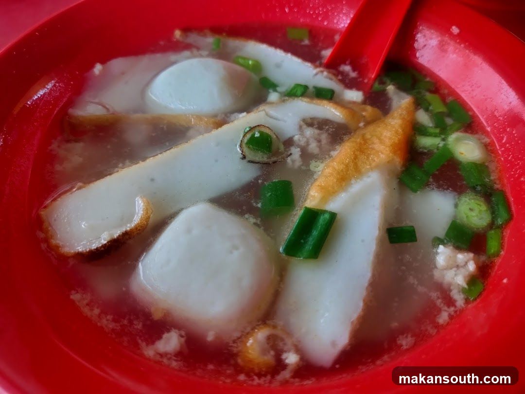 Soup with Fish Balls and Green Onions