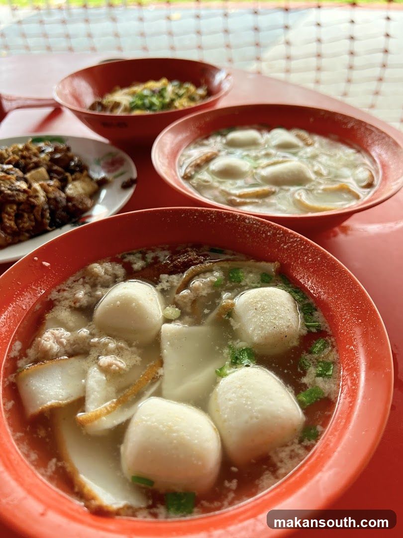 Fish Ball Soup and Side Dishes
