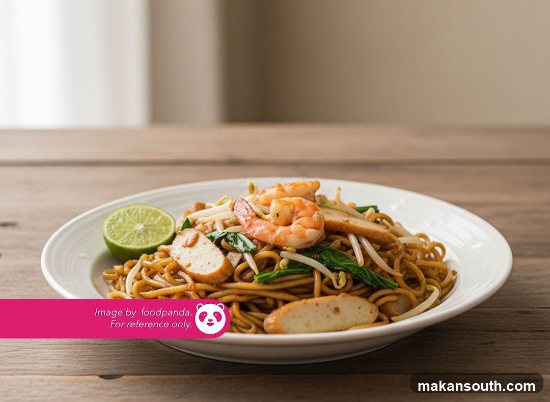 Shrimp Fried Noodles with Lime