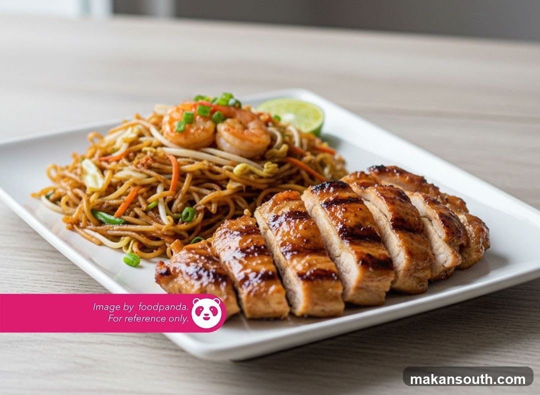 Grilled Chicken and Pad Thai