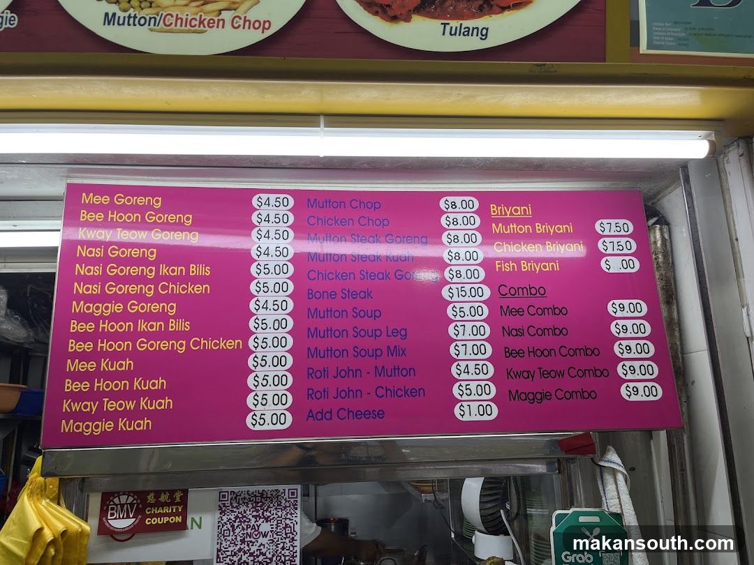 Nasi Goreng Menu Board