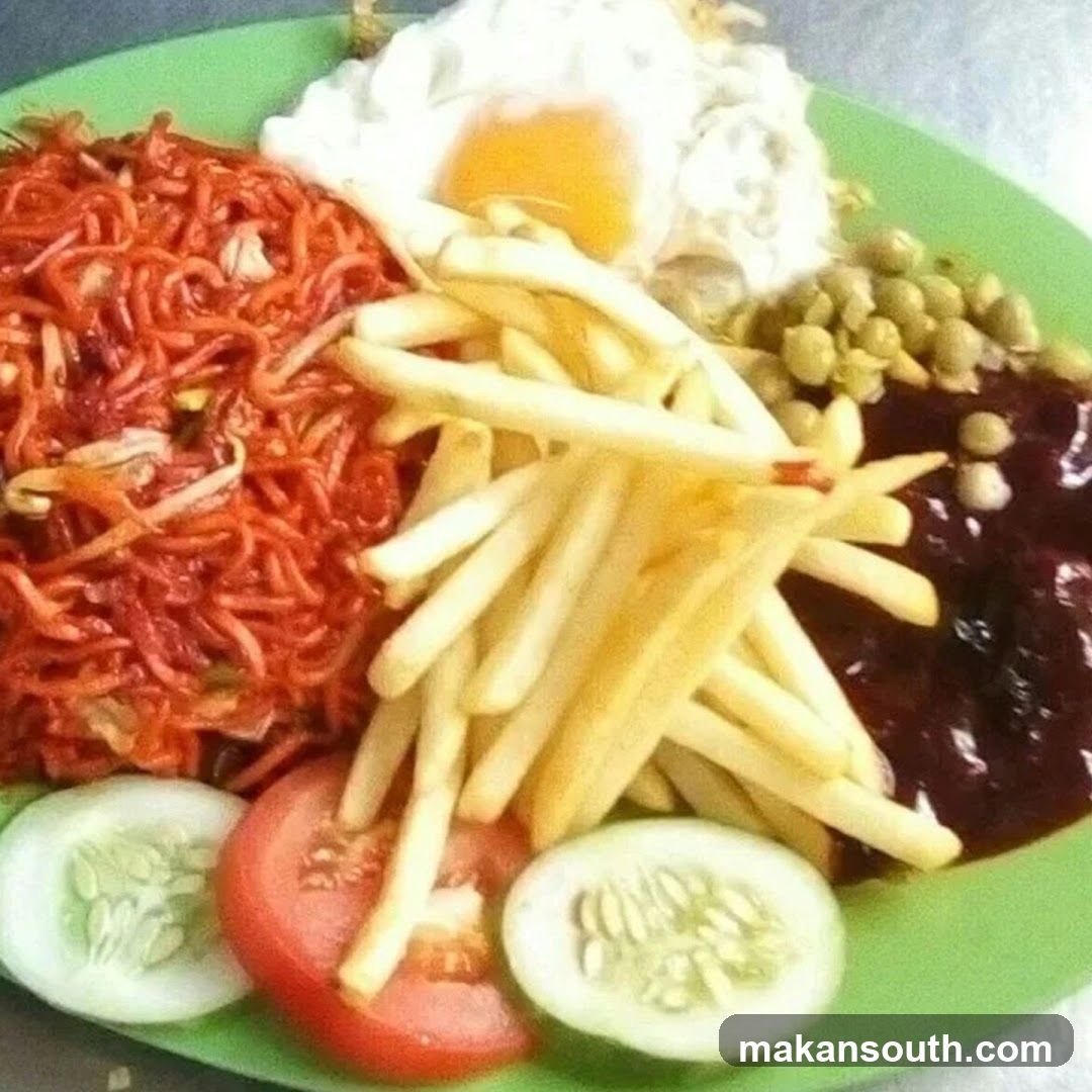 Plate of Food with Fried Egg and Fries