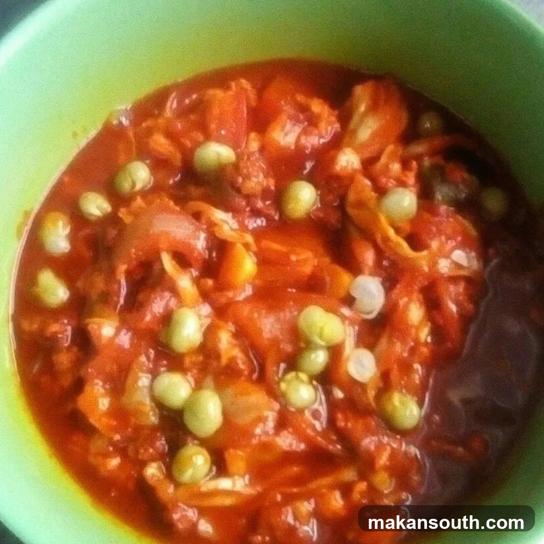 Stew with Peas in a Bowl