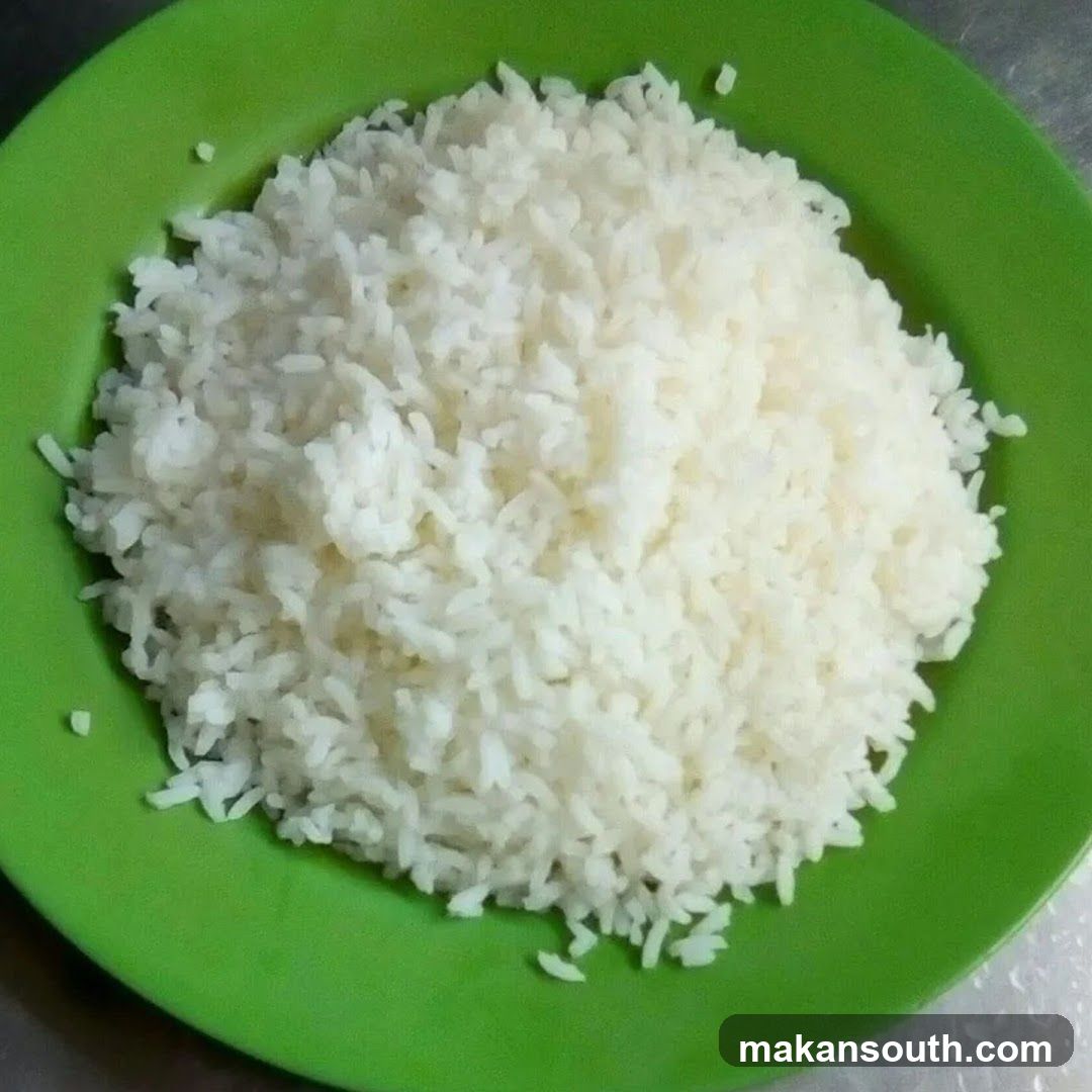 Plate of White Rice