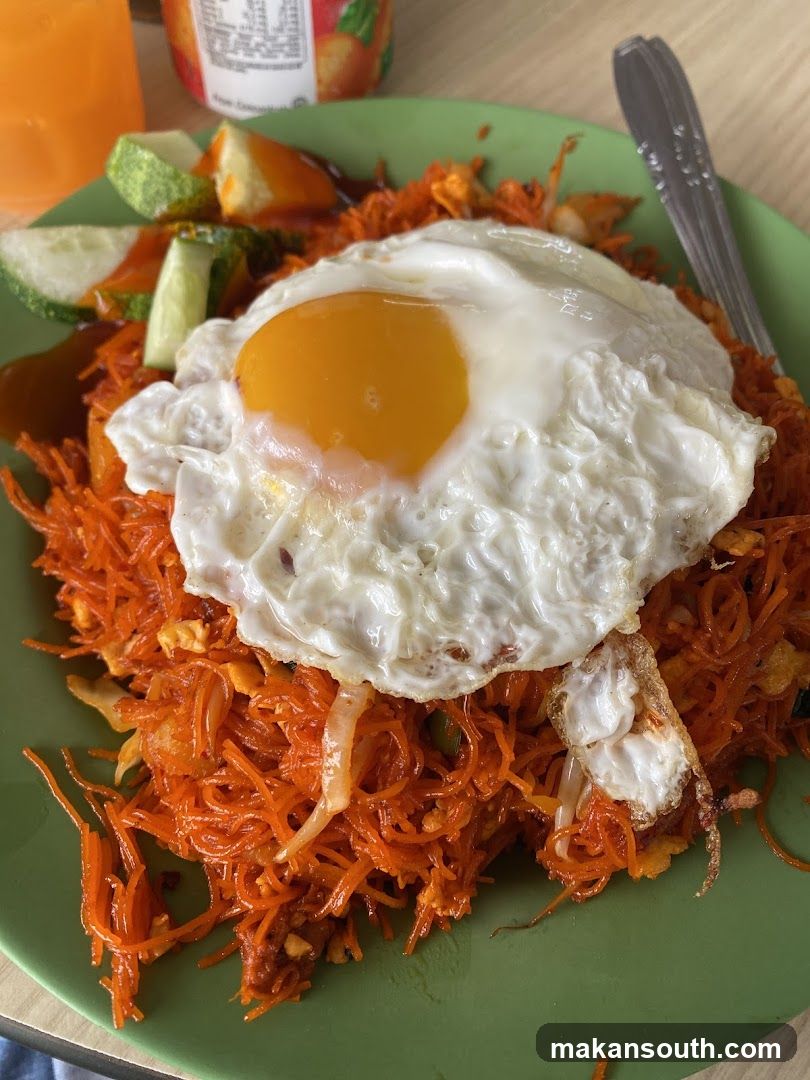 Fried Egg on Shredded Vegetables