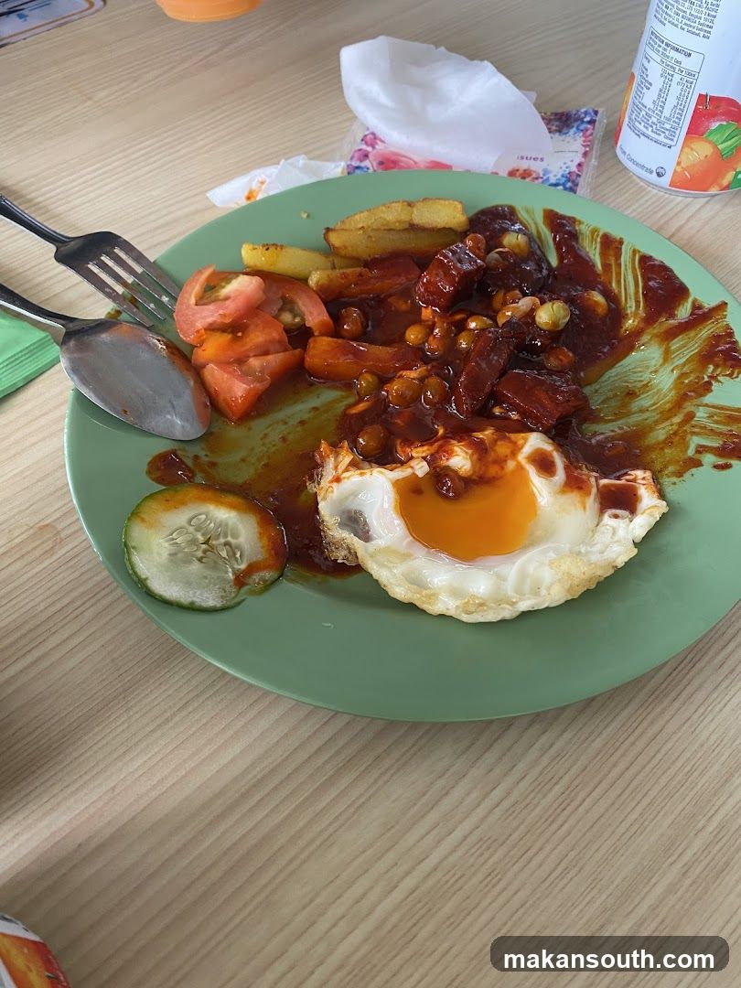 Baked Beans and Egg Plate
