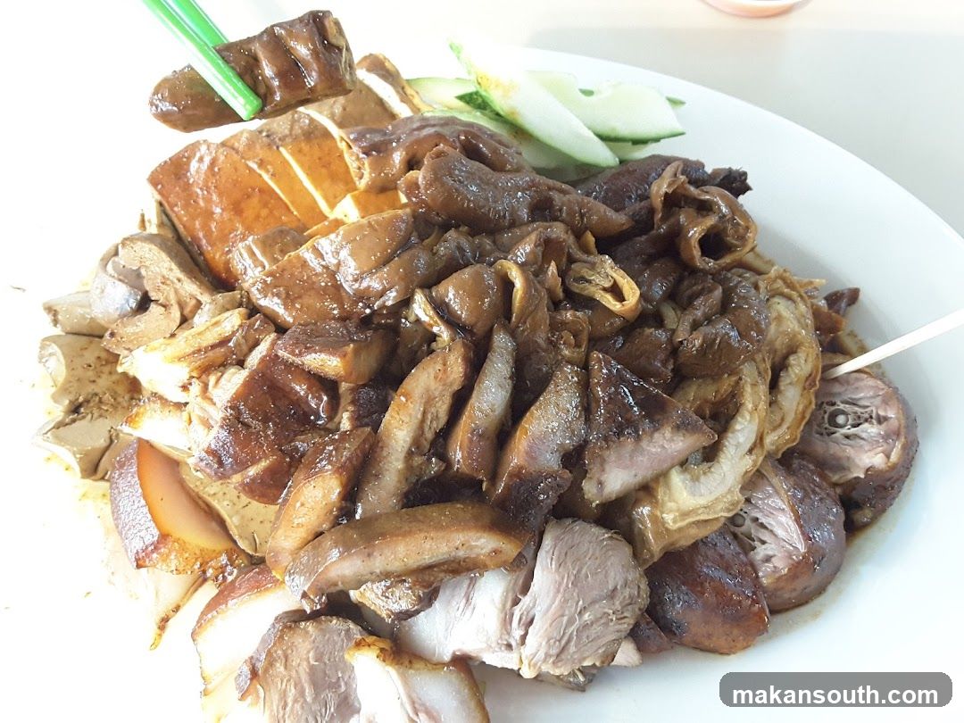 Roasted Meat Platter with Cucumber Slices