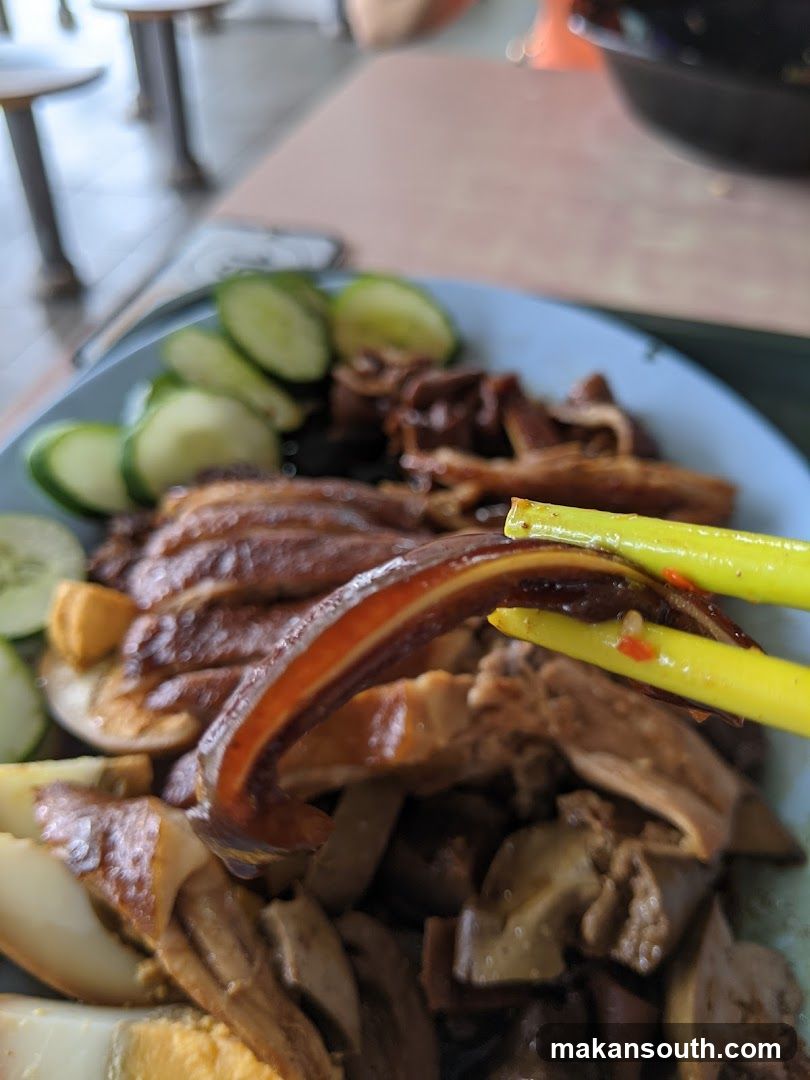 Plate of Braised Meat with Cucumber Slices