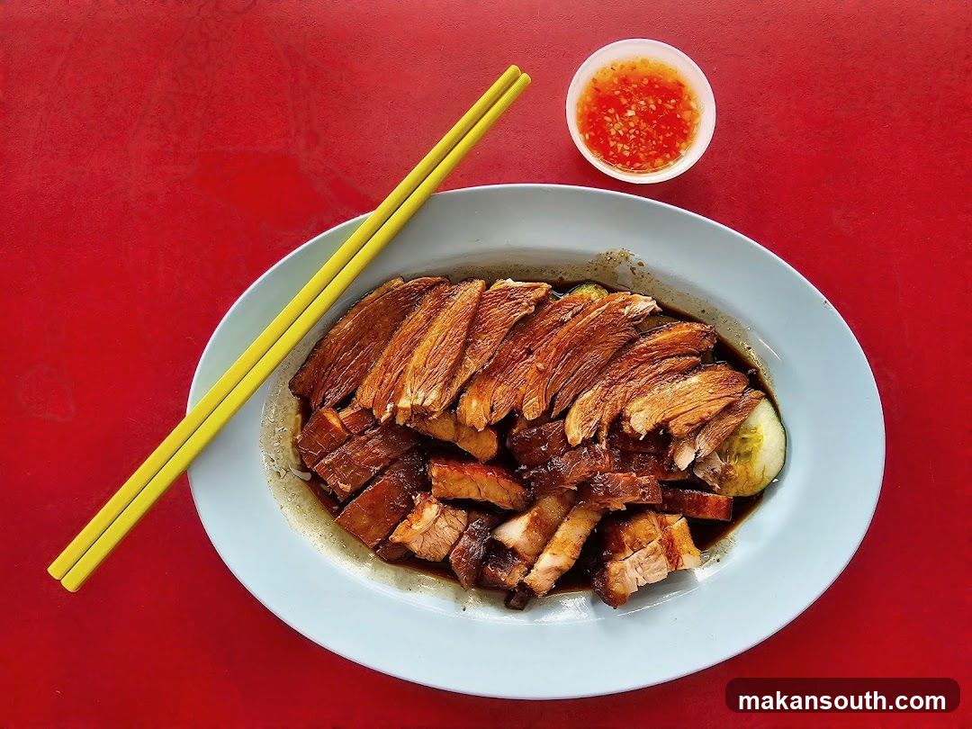 Roast Pork with Sauce and Cucumber
