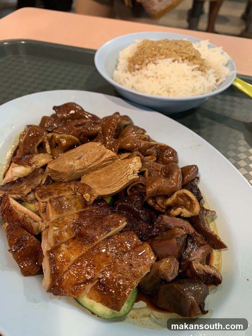 Hawker Food Plate with Rice Bowl