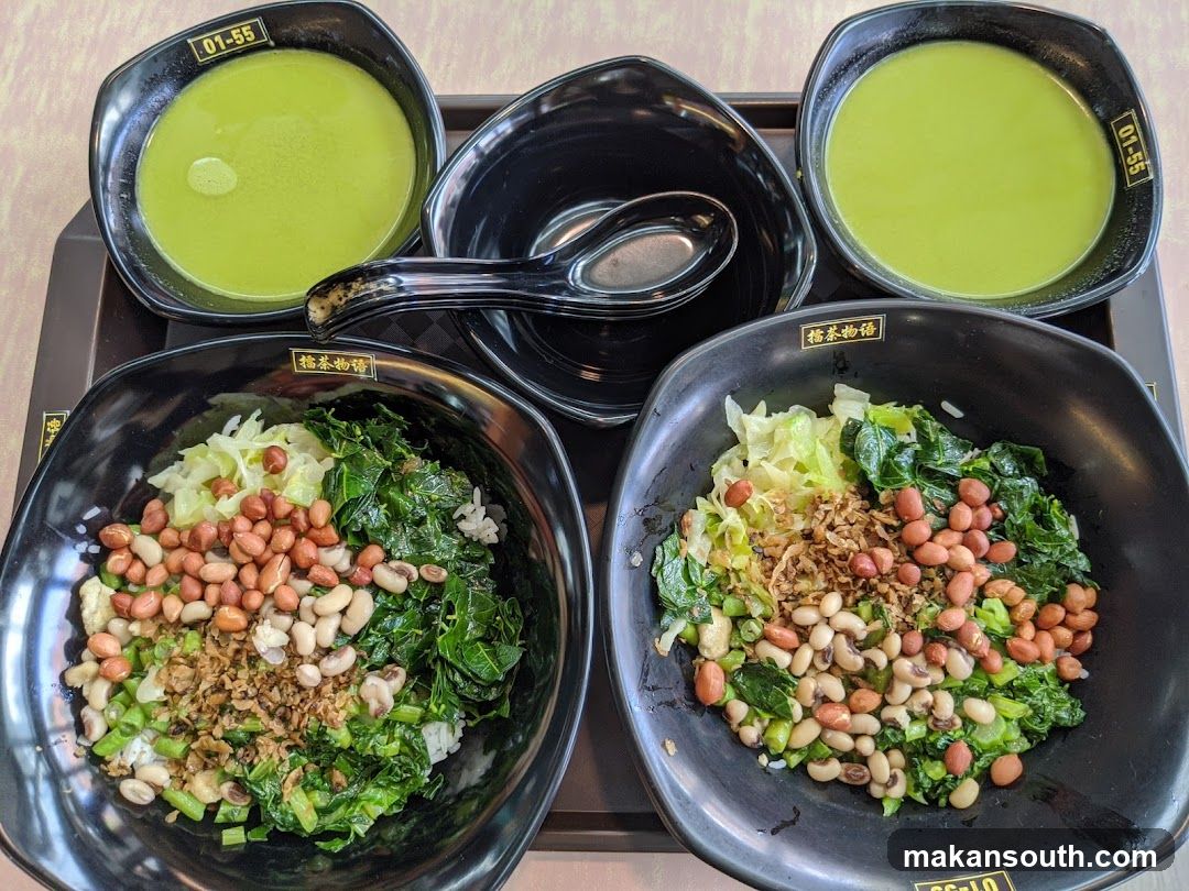 Food Tray with Bowls and Soup