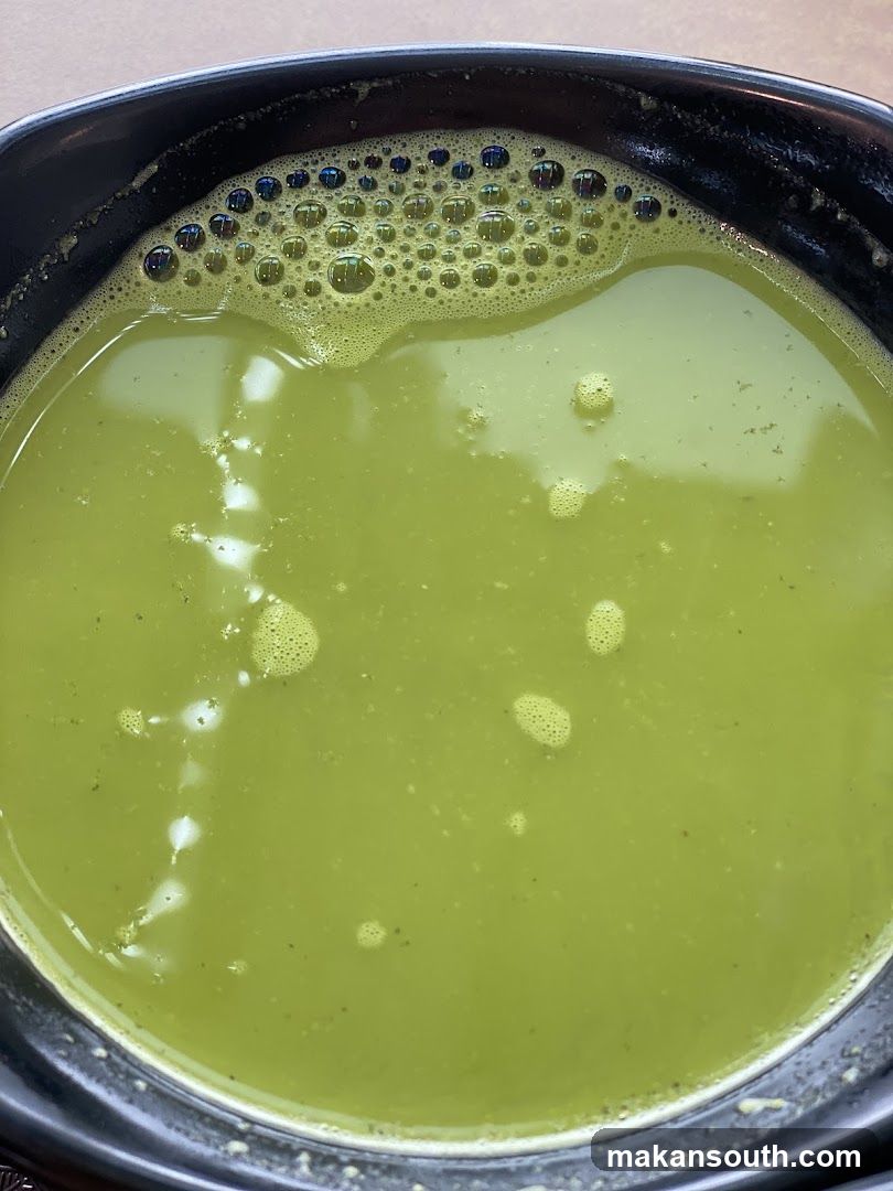 Green Broth in Bowl