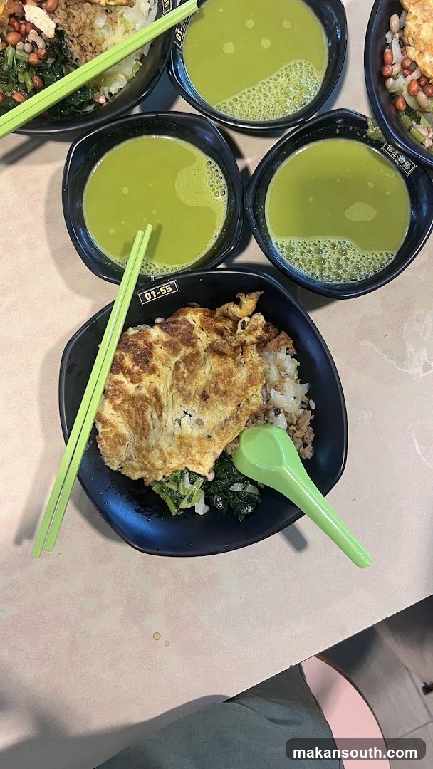 Food Table with Bowls and Drinks