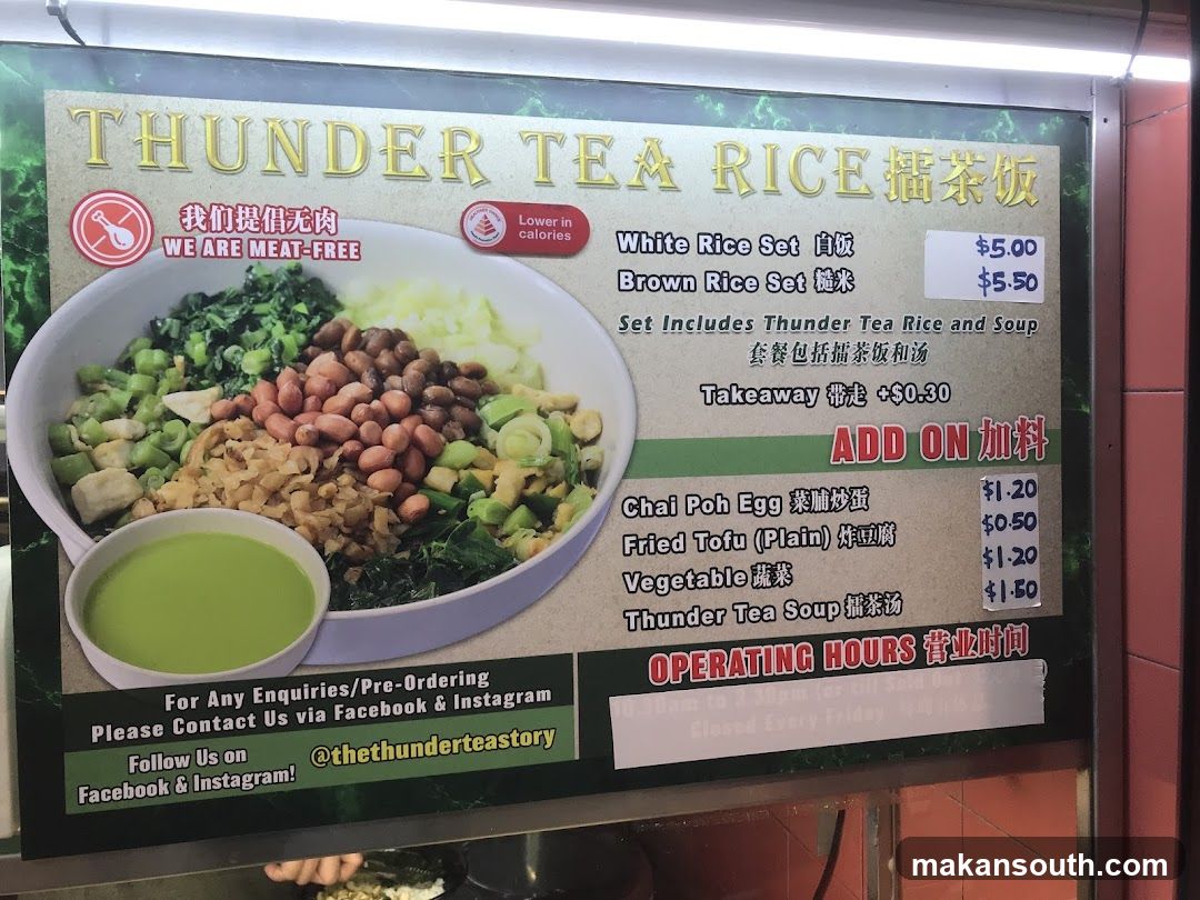 Thunder Tea Rice Menu Board