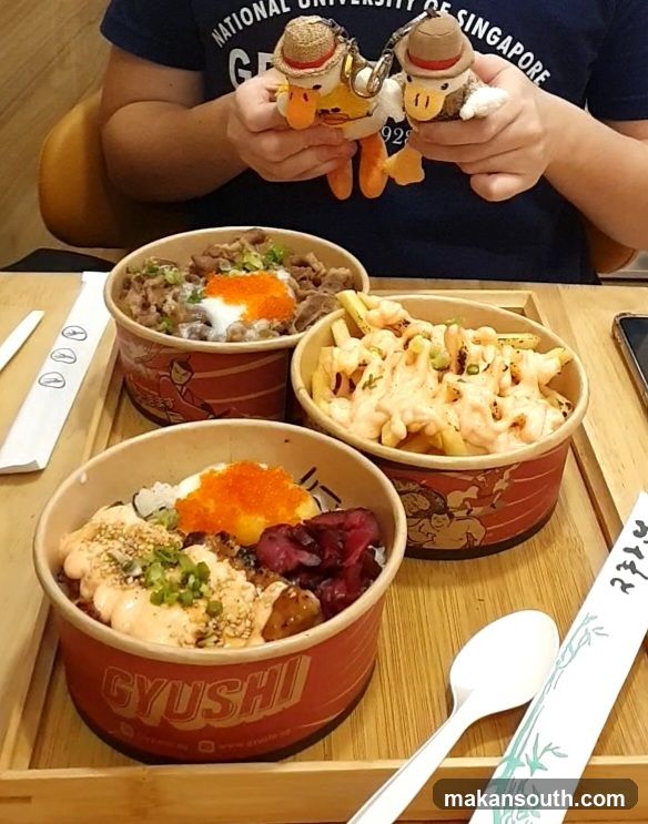 Bowl Meal with Duck Keychains