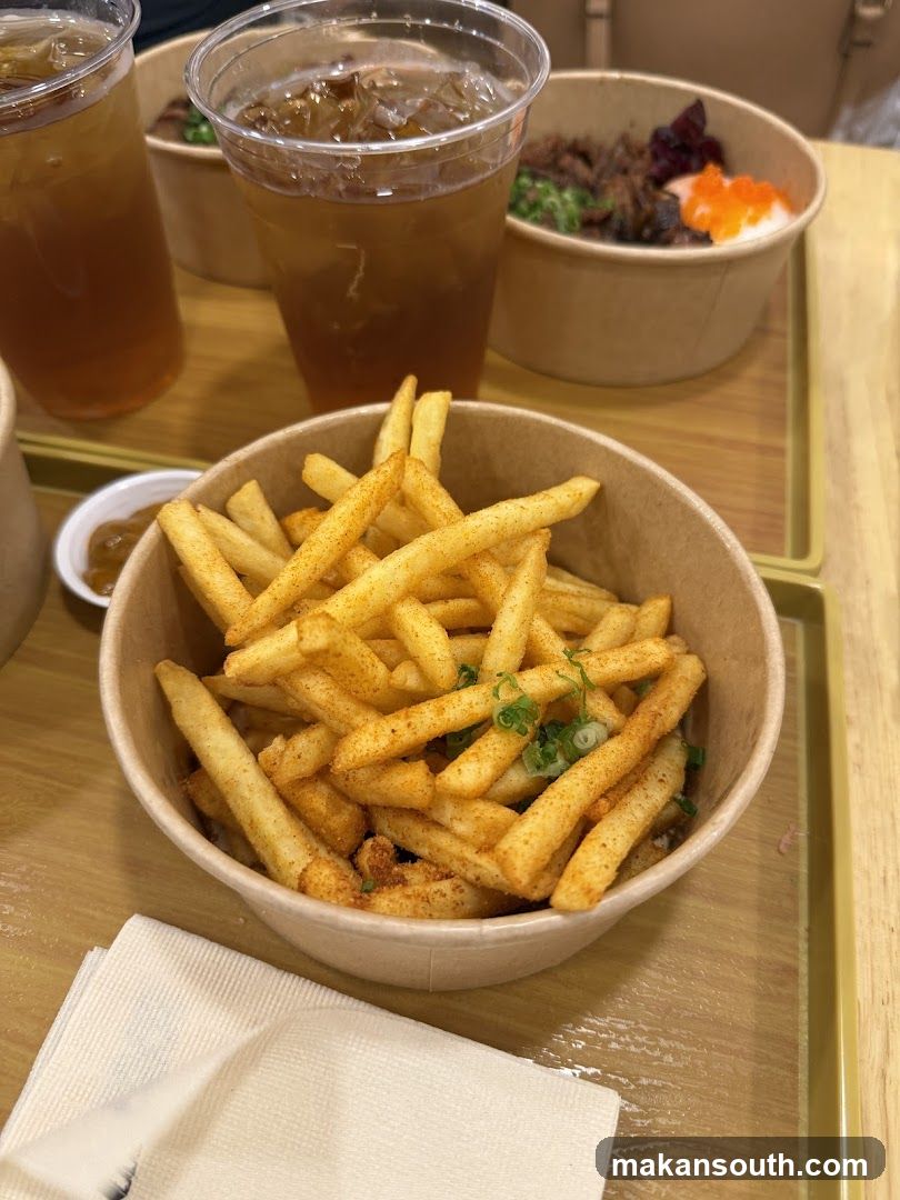 Food Tray with Fries and Drinks
