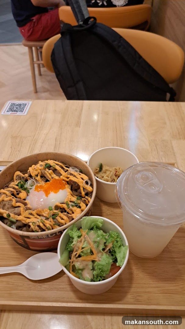 Bowl Meal with Salad and Drink