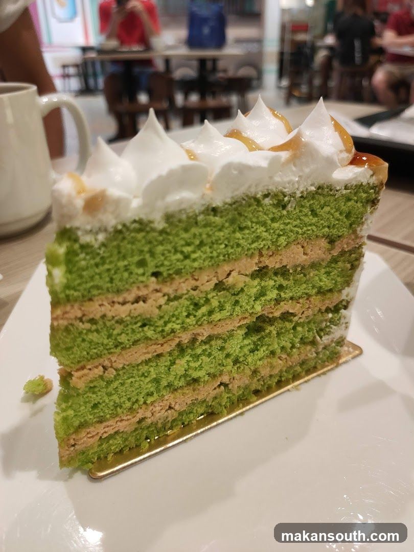 Matcha Layer Cake Slice