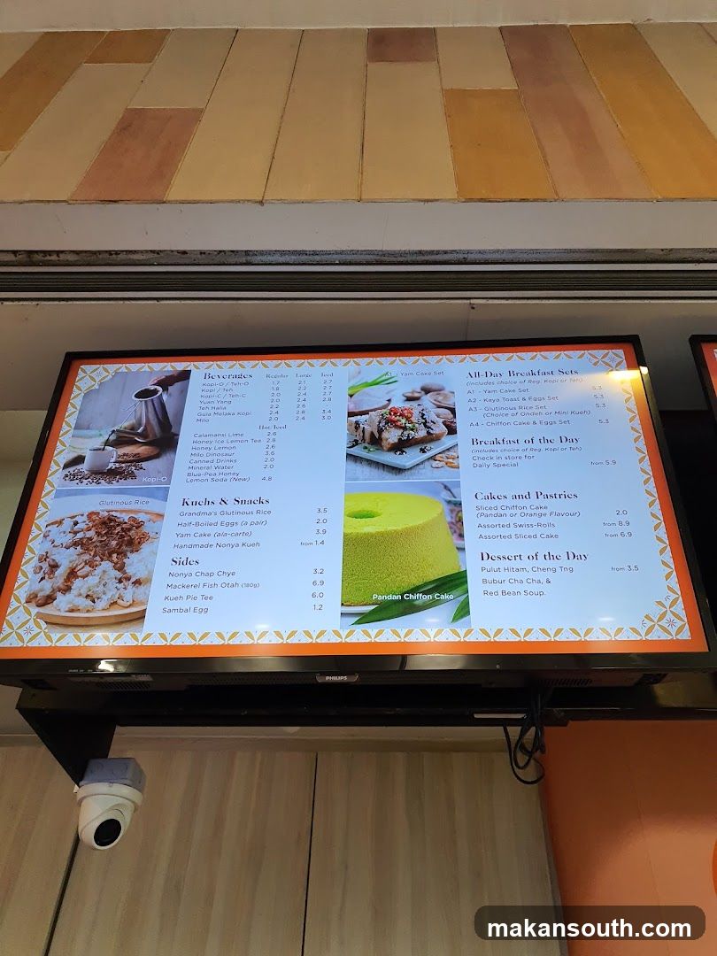 Food Menu Board Display