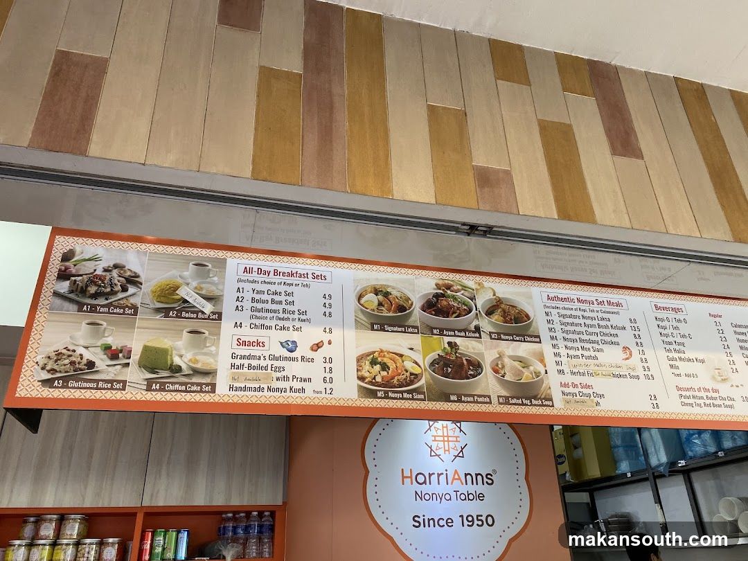 HarriAnns Nonya Table Menu Board