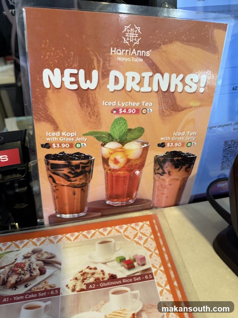 HarriAnns Nonya Table New Drinks Signage