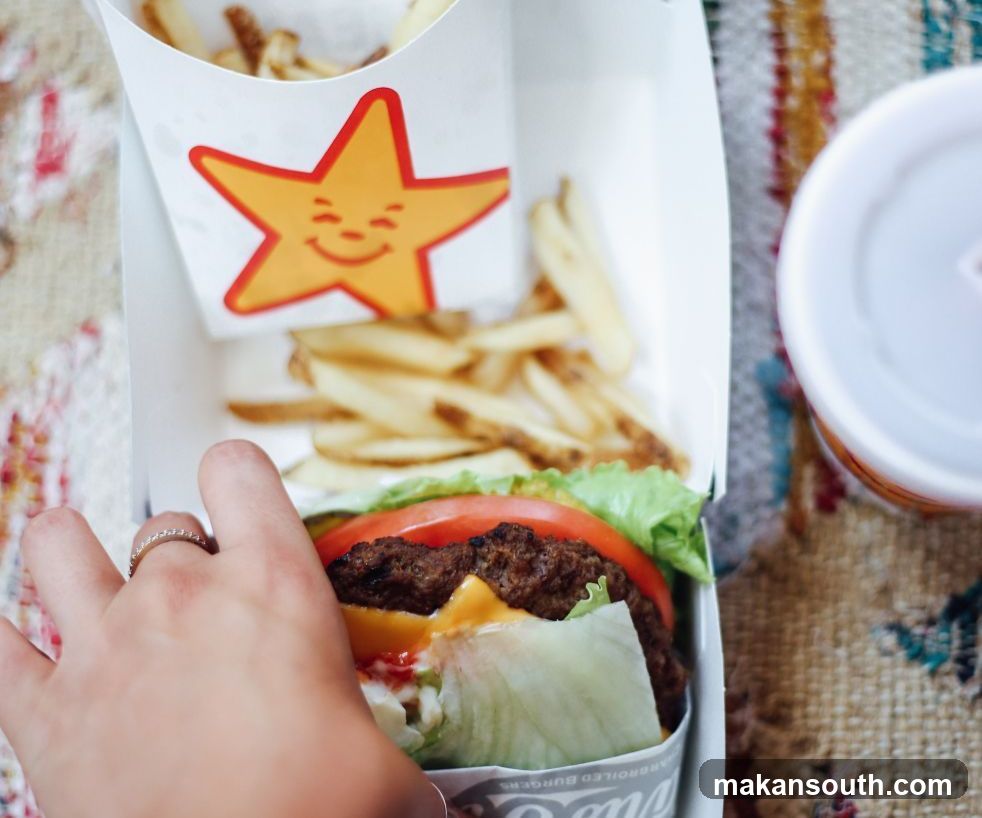 Fast Food Meal with Burger and Fries