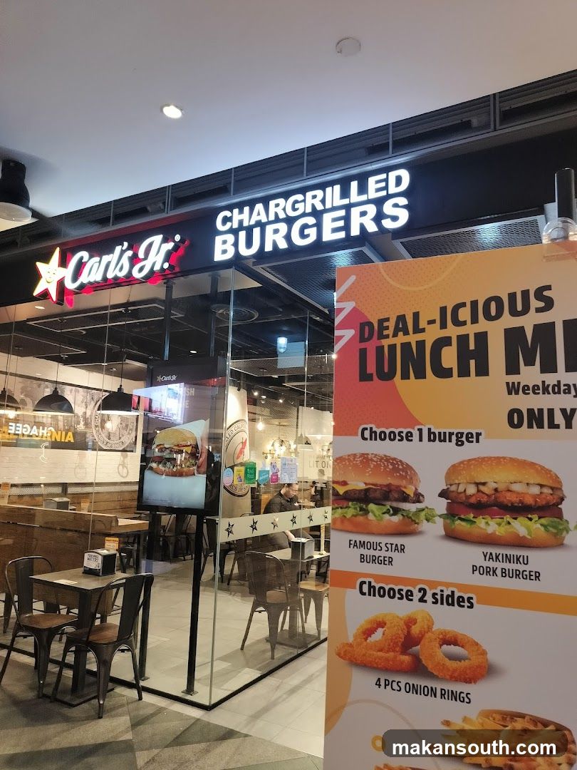 Carl's Jr. Chargrilled Burgers Storefront and Menu Board