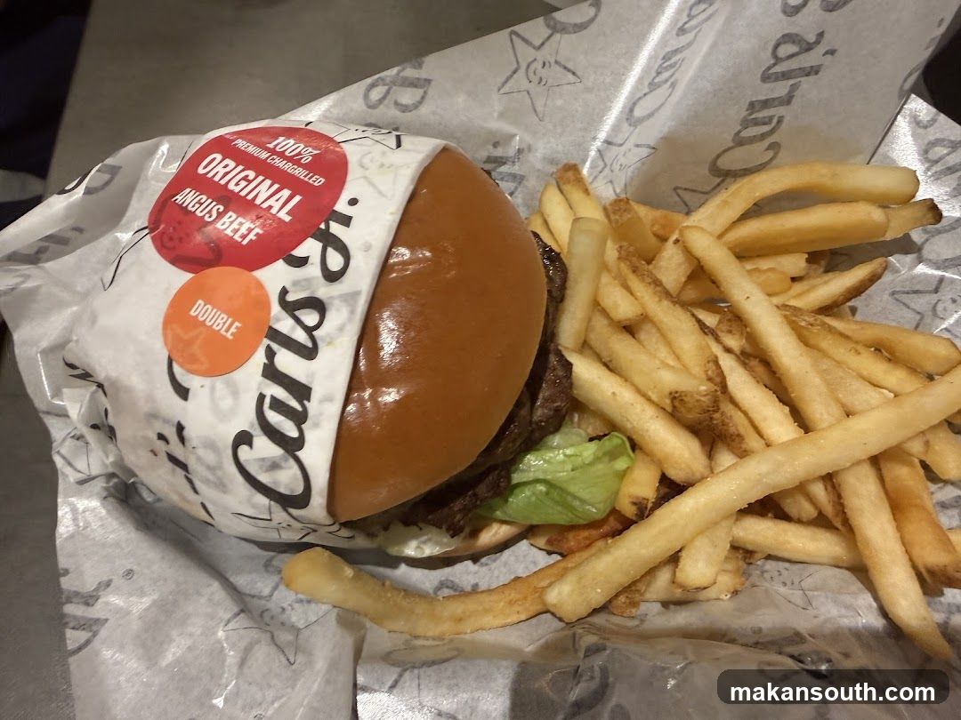 Carlsberg Burger and Fries