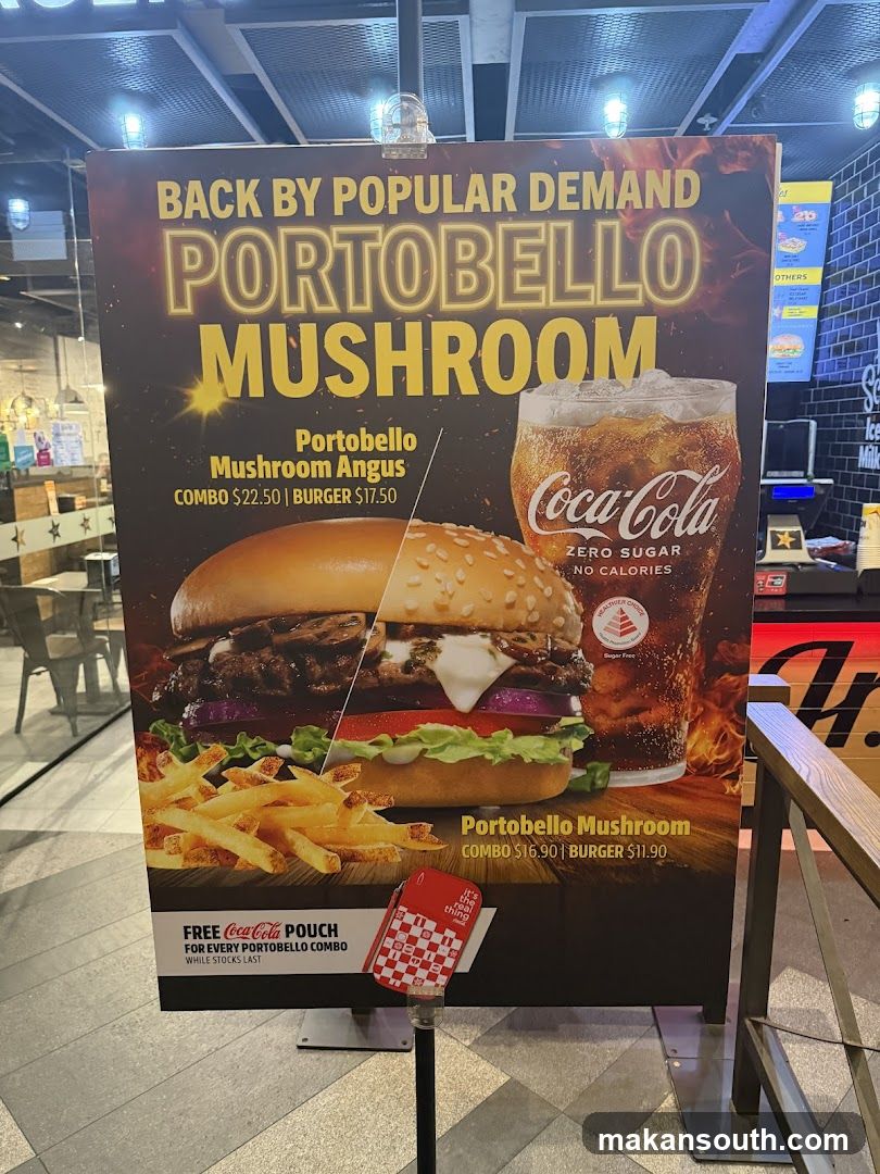 Portobello Mushroom Burger Ad