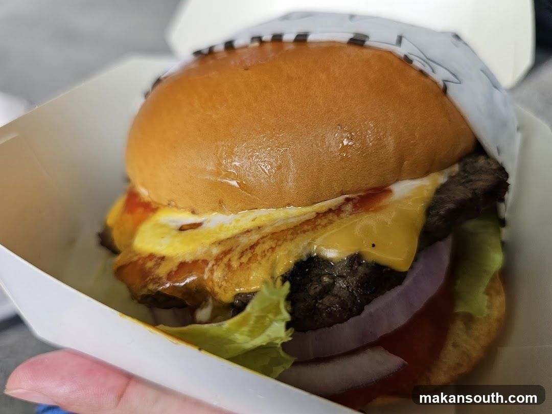Burger in Takeout Box