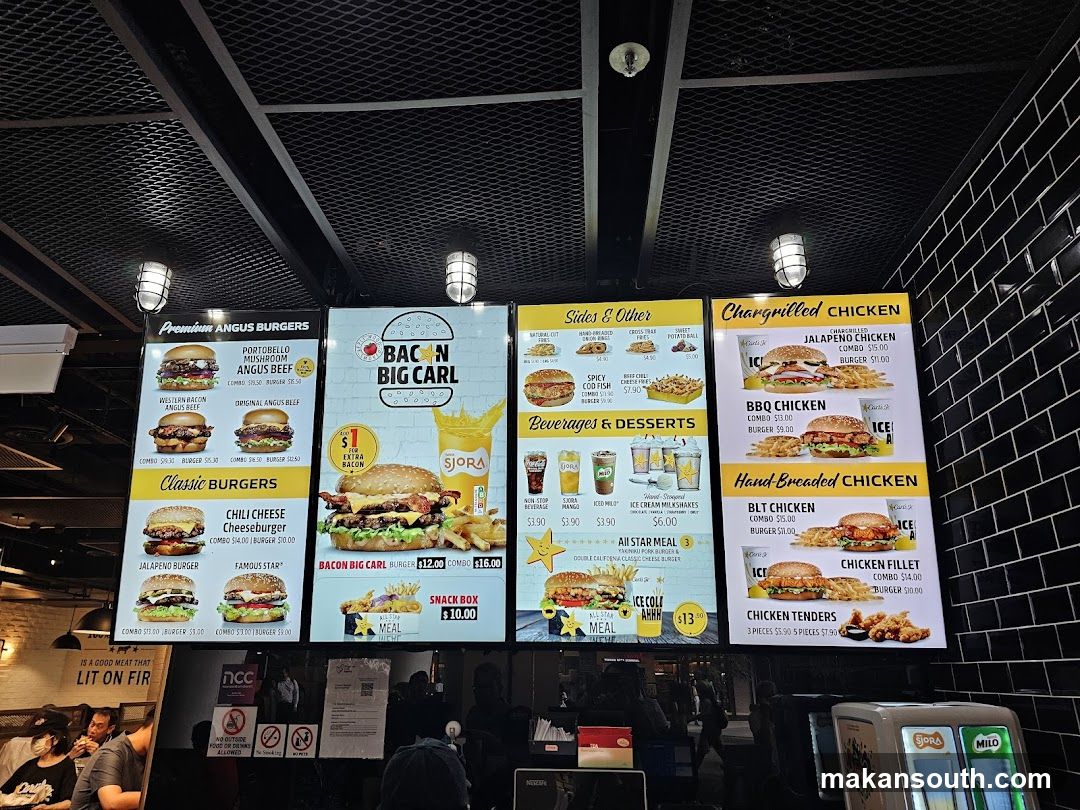 Bacon Big Carl Menu Board