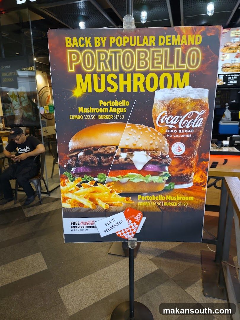 Portobello Mushroom Burger Ad