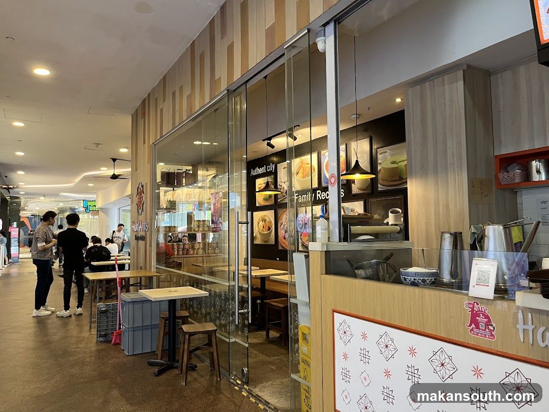 Food stall interior view