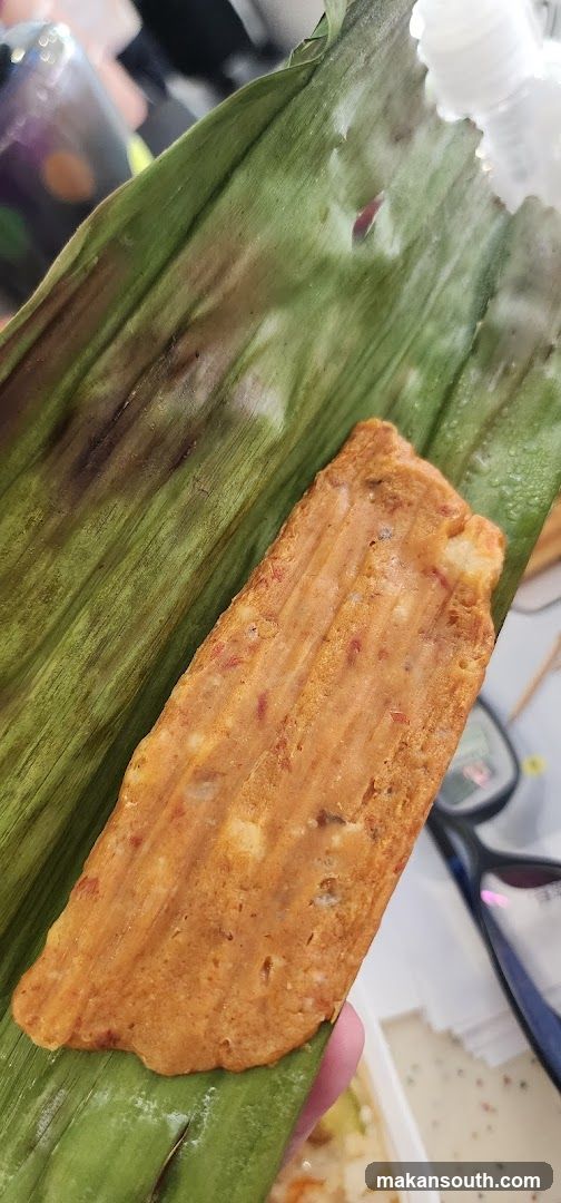 Food item wrapped in a leaf