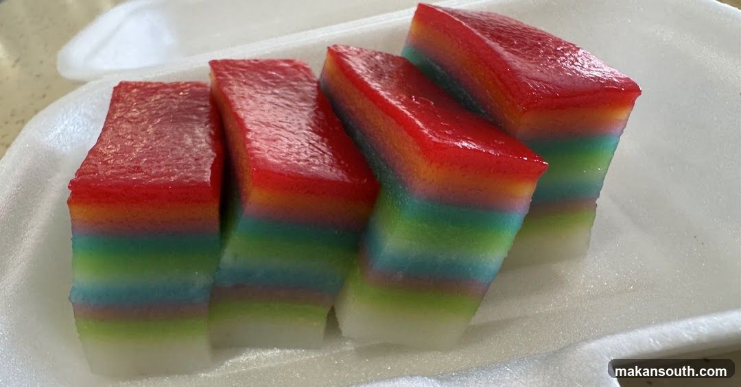Rainbow Layer Cake Slices