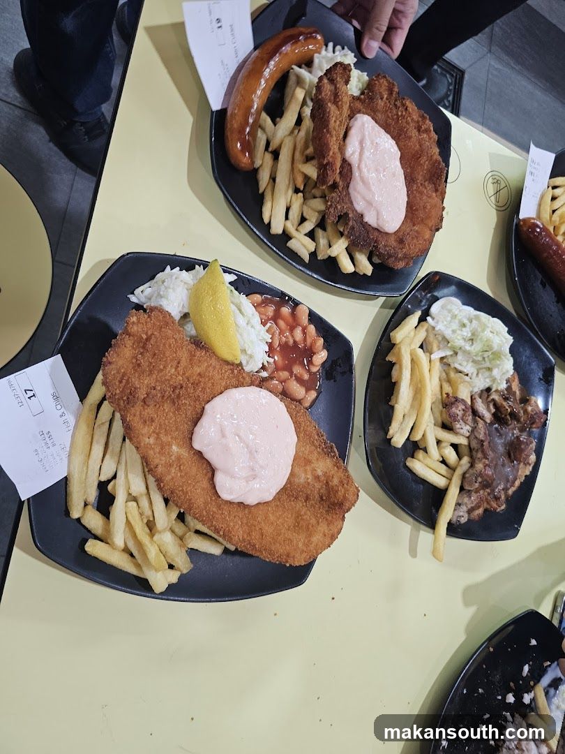 Fish and Chips Meal Spread