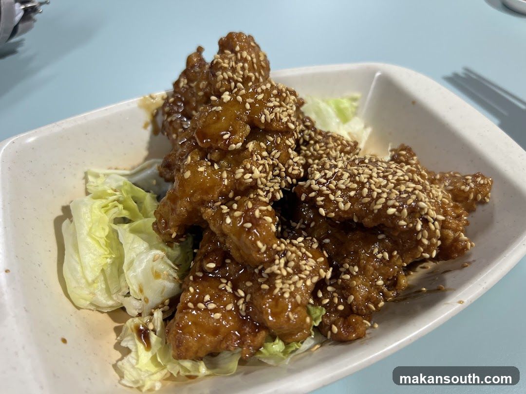 Sesame Chicken with Lettuce