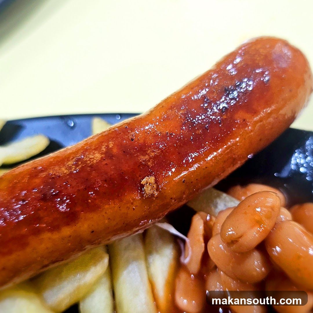 Sausage and Fries with Beans