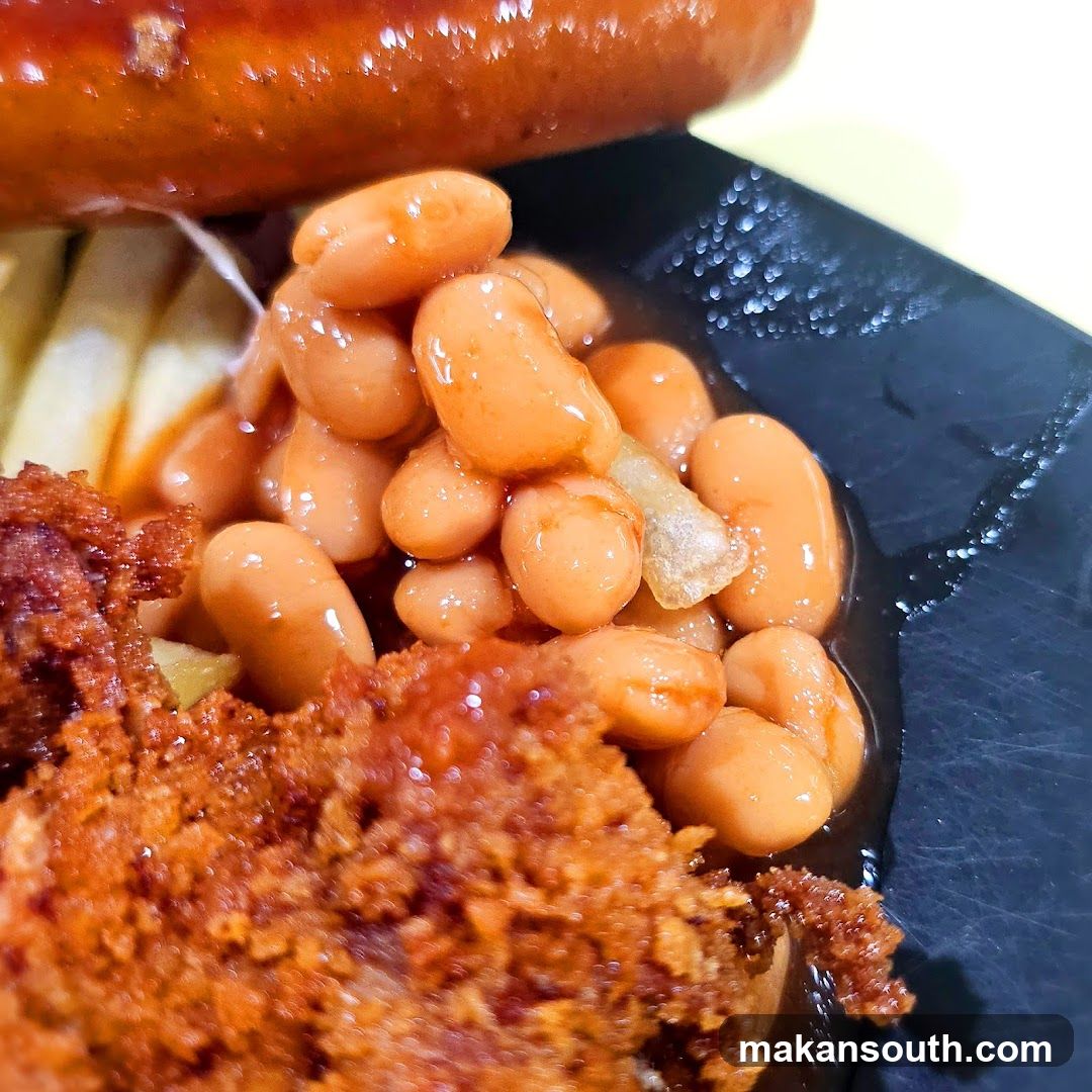 Sausage, Beans and Fried Chicken