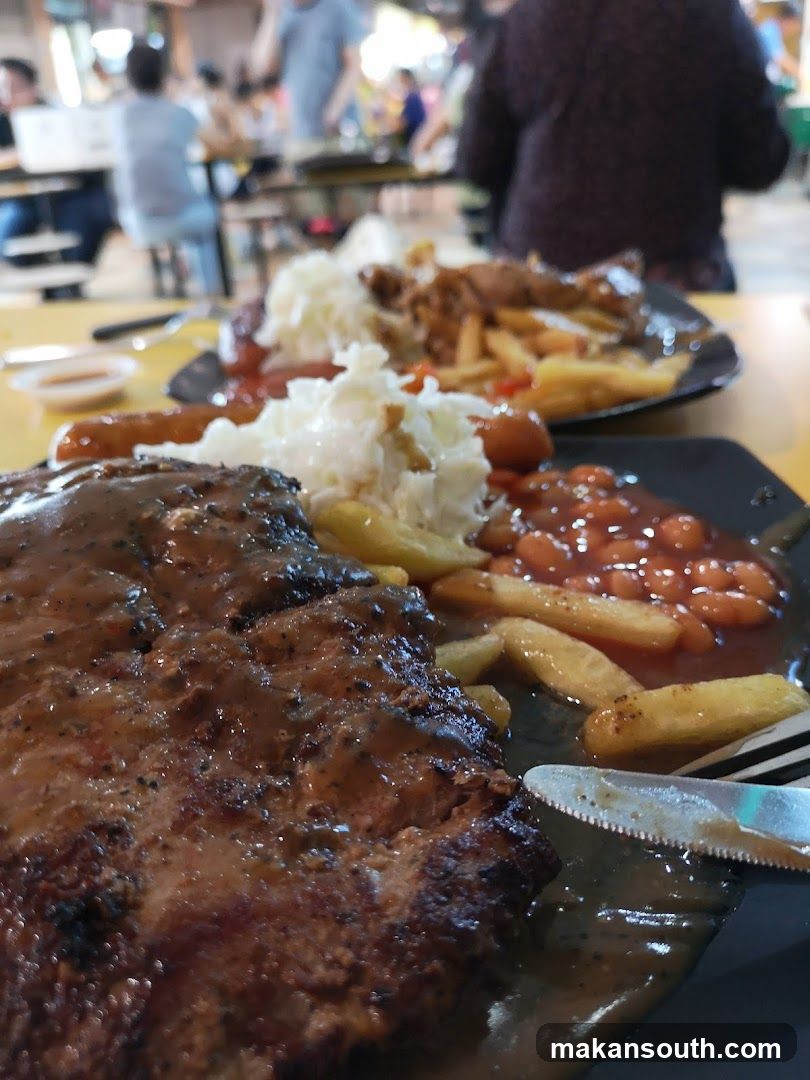 Food Plate with Meat and Sides