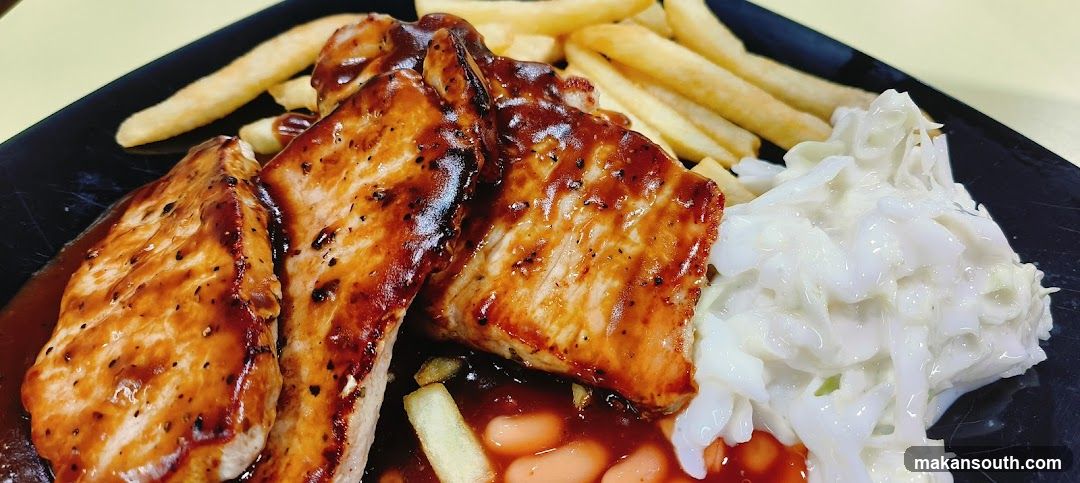 Grilled Chicken with Fries and Coleslaw