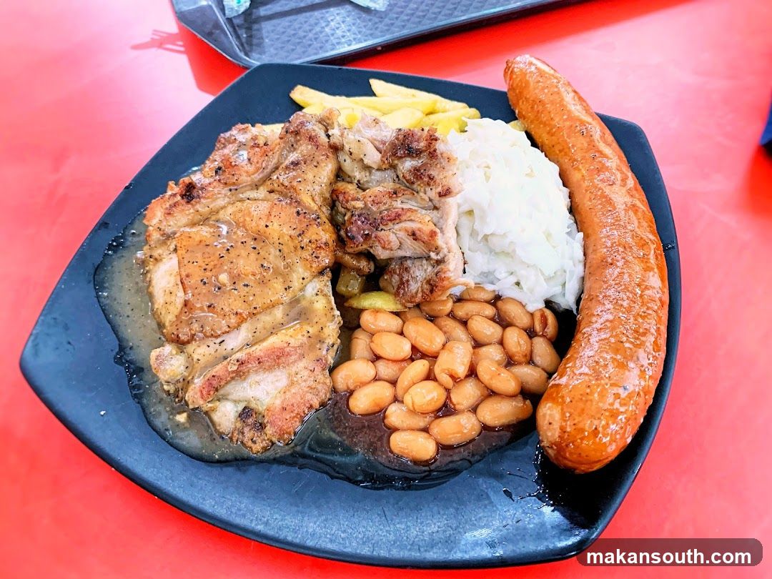 Sausage and Pork Plate with Beans