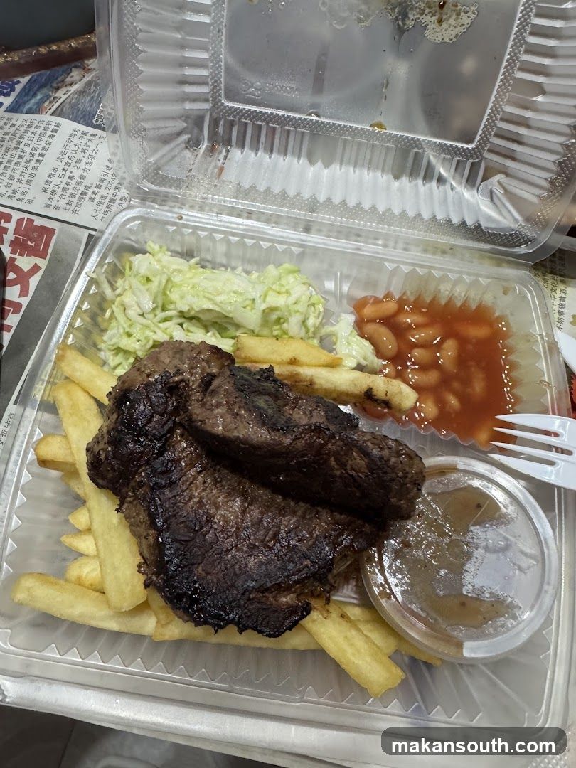 Takeout Meal with Steak and Fries
