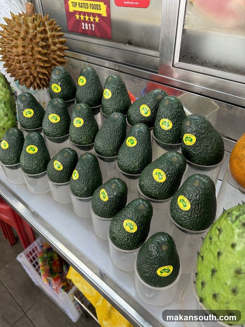 Avocado and Durian Display