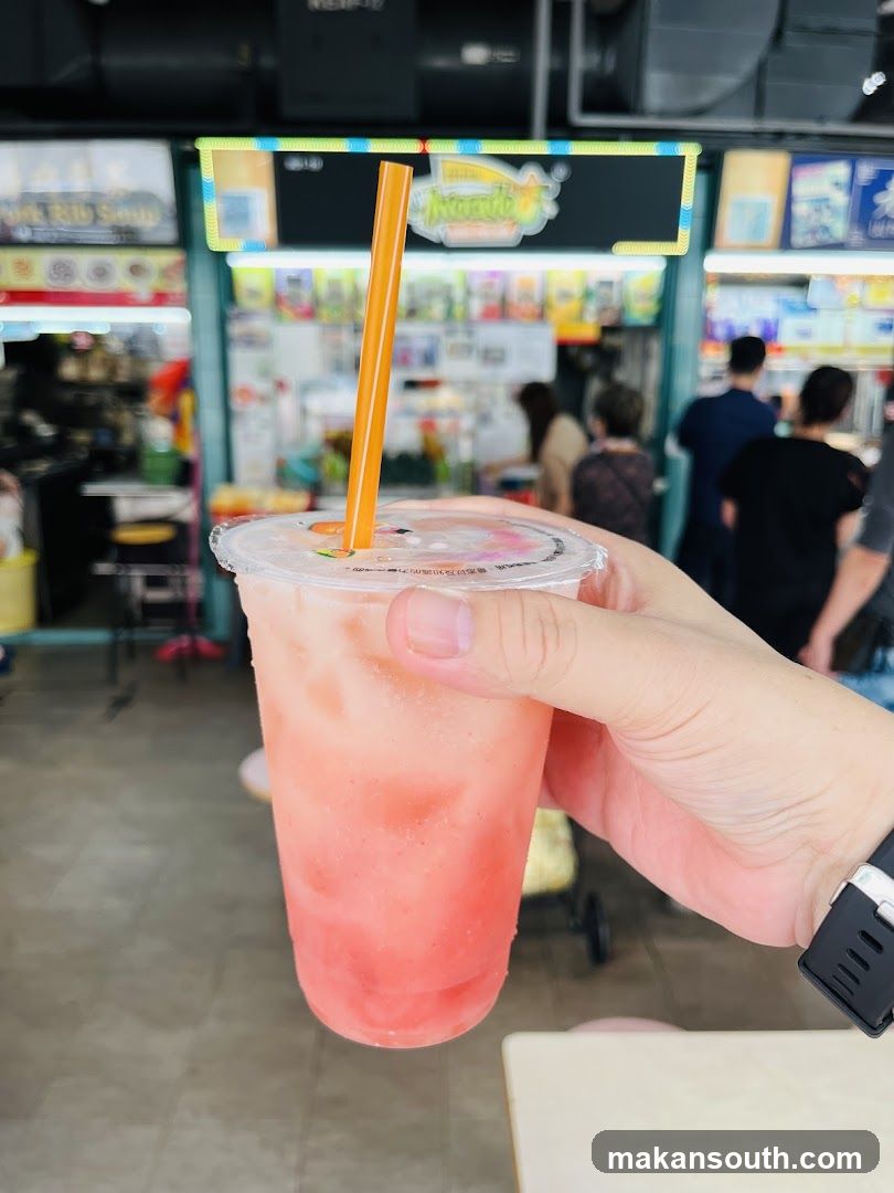 Pink Drink in Food Court