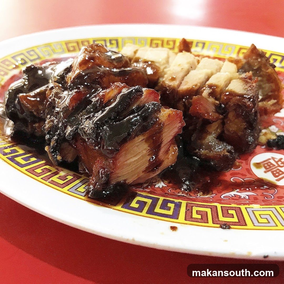 Sauced Meat Dishes on Decorative Plate