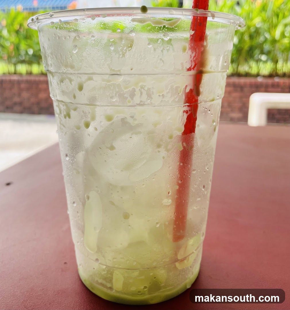 Iced Green Drink in Plastic Cup