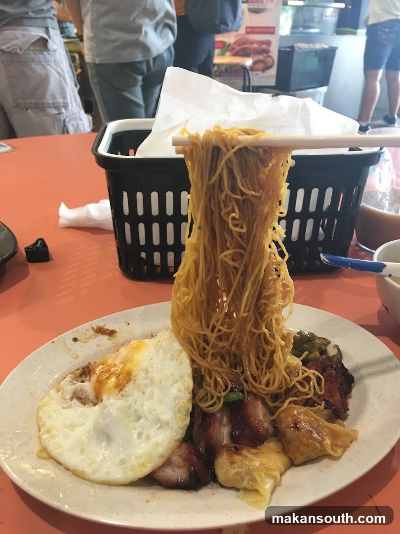 Noodle Dish with Fried Egg and Char Siu