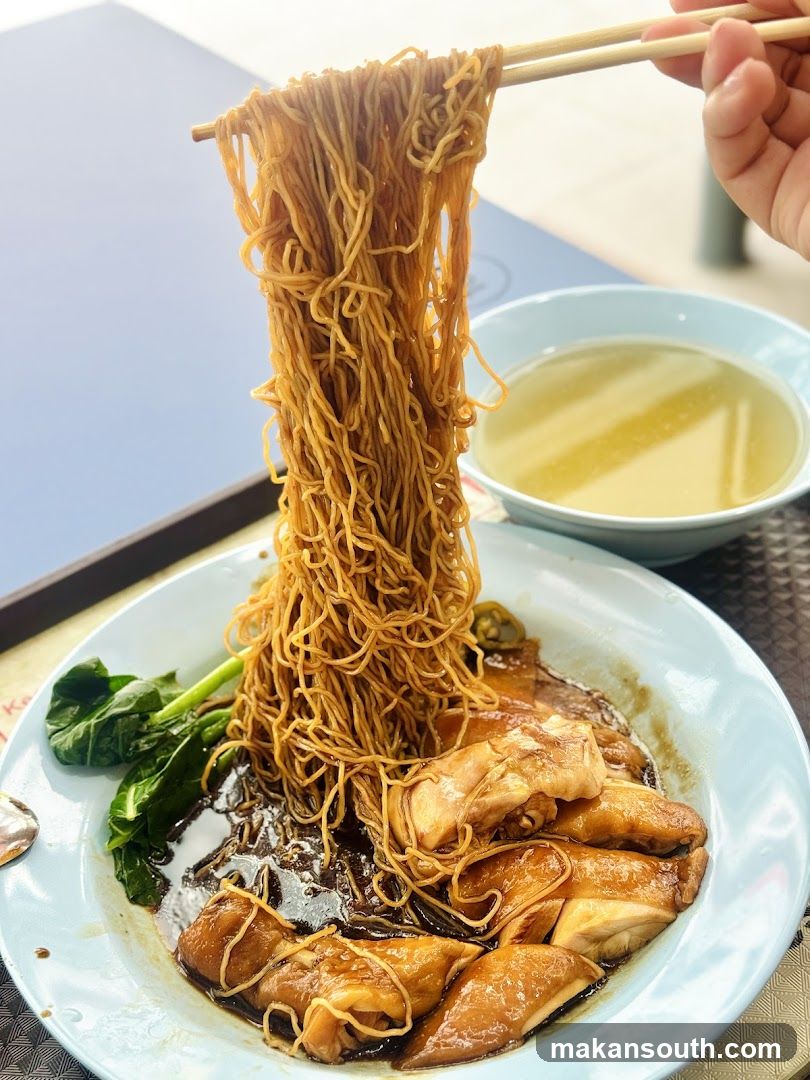 Chicken Rice Noodles with Broth